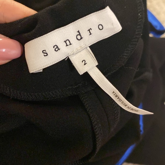 Sandro Black and Blue Bodycon Dress size 2 - Picture 10 of 10